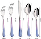 20-Pieces Color Silverware Sets for 4,Pink and gray Handle Stainless Steel Cutlery Set, Include Forks Spoons and Knives Set, Dishwasher Safe Utensil Sets for Home Restaurant
