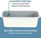 SUR LA TABLE Kitchen Essentials Bake Sale 9 X 5 Inch PFOA, PFAS, PTFE Free Nonstick Loaf Pan - Linen White