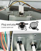 2Pcs WB24X10163 Microwaves Thermostat Thermal Fuse Fit for GE Replace 1473862 AP4339925 PS2321377 EAP2321377