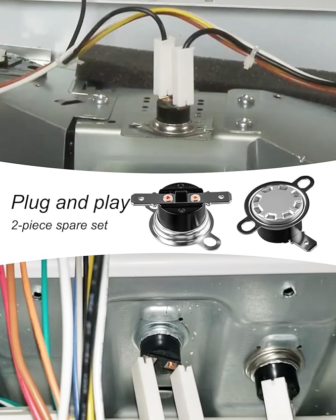 2Pcs WB24X10163 Microwaves Thermostat Thermal Fuse Fit for GE Replace 1473862 AP4339925 PS2321377 EAP2321377