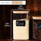 2 Pack 150 oz Glass Food Storage Containers, 1.2 Gallon Glass Flour and Sugar Containers with Airtight Lids, Large Flour Container for Sugar, Ground Coffee, Rice and Dry Food