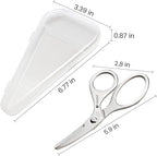 Stainless Steel Baby Food Scissors, Baby Food Scissors With Travel Case, Ideal For Pizza, Meats, Noodles, Vegetables, And Fruits
