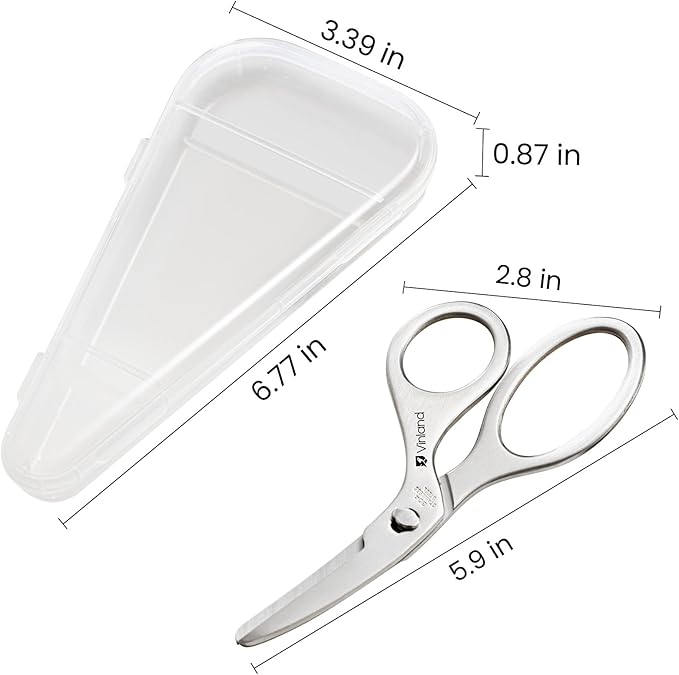 Stainless Steel Baby Food Scissors, Baby Food Scissors With Travel Case, Ideal For Pizza, Meats, Noodles, Vegetables, And Fruits