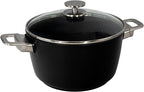 Swiss Diamond Nonstick Hybrid Ceramic and Diamond-Infused Stock Pots With Glass Lid, PFAS- and PFOA-free, Dishwasher & Oven Safe Up To 500 °F (5.5 Quart)