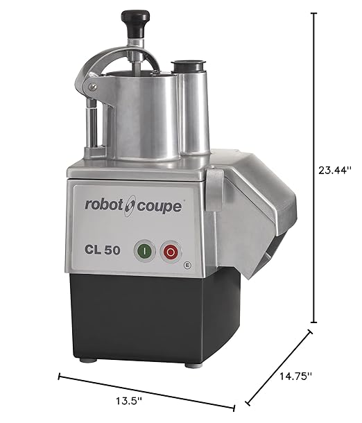 Robot Coupe CL50 NODISC Single-Speed Cutter Mixer Continuous Feed Commercial Food Processor with Side Discharge, 120v (Discs NOT Included)