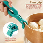 Multi-Purpose Anti-Scald Bowl Holder Clip for Kitchen, 2 Pcs Silicone Non-Slip Heat Insulation Anti-Scald Clip, Hot Bowl Dish Plate Gripper Clips Tongs Clamp Holder, Hot Pan Gripper Tool (Red+Green)