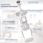 Food Chopper, Handheld Veggie Chopper for Vegetable, Onion, Garlic, Nut, Hand Vegetable Cutter, Dishwasher-safe, Stainless Steel Blade, White.