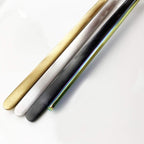 JASHII Hangable Silverware Set, Matte Gold Flatware Cutlery Set Service for 2, Satin Finish 8 Piece Stainless Steel Utensils Set for Home and Restaurant, Dishwasher Safe(Gold)