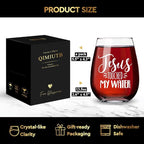 Jesus Touched My Water Wine Glass, Bachelor Party Favors, For Special Occasions 30th, 40th, 50th, 60th Birthdays for Mom-102