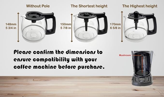 Generic 12-Cup Replacement Glass Carafe Pot Compatible with Hamilton Beach Coffee Maker Flexbrew, Clear