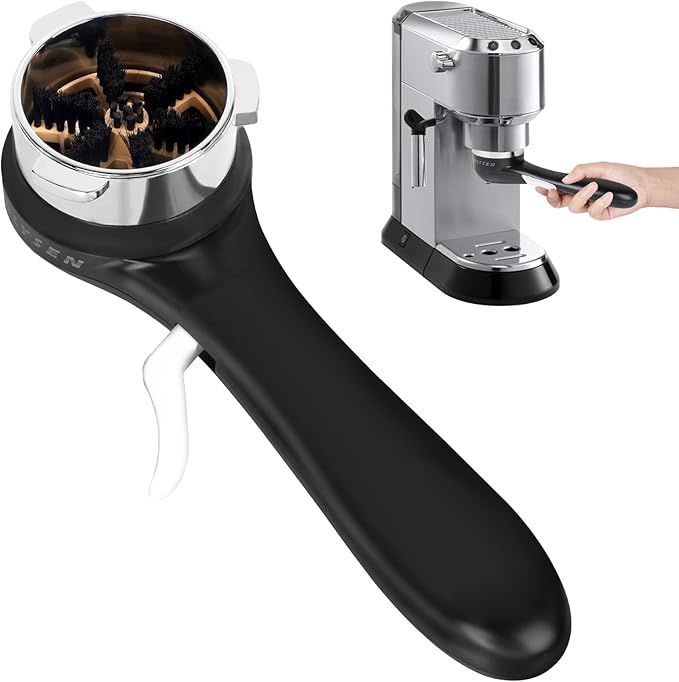 Espresso Coffee Machine Cleaning Brush, 360° Cleaning Push-Up Coffee Maker Brush, Espresso Machine Brush Coffee Cleaning Tool for 3 EARS 51MM Delonghi Dedica Style Series EC680 and EC685, SMEG ECF01