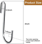 30 Pack Heavy Duty S Hooks Pan Pot Holder Rack Hooks Hanging Hangers S Shaped Hooks for Kitchenware Pots Utensils Clothes Bags Towels Plants -4 Inch