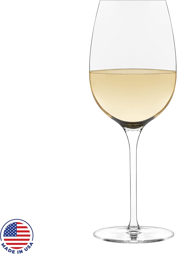 Libbey Signature Kentfield All Purpose Wine Glasses Set of 4, Red and White Long Stem Wine Glasses, Curvature Wine Glass Gift Set for All Occasions