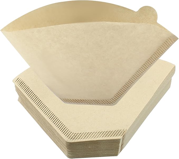 200 Count Cone Coffee Filter, #2 Natural Unbleached Cone Coffee Filter Paper fit for Drip Coffee Dripper Coffee Maker (1-4 Cup)