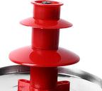 3 Layer Chocolate Fountain Detachable Plate, Multifunctional Fondue for BBQ Sauces, Mexican Cheese, Liquor Fountain with Large Capacity 7 oz, Simple Installation and