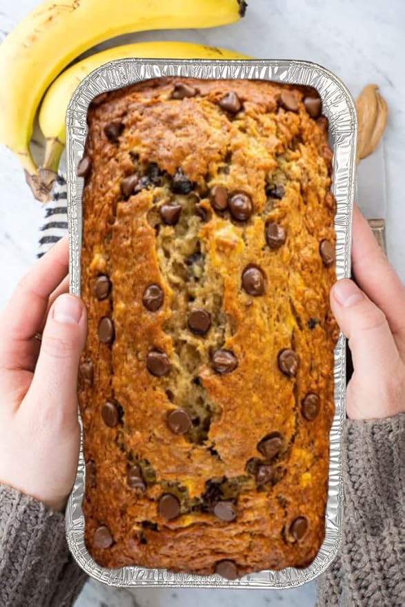 PARTY BARGAINS 5 Lb Aluminum Loaf Pan - 100 Pack, Heavy Duty Disposable Bread Pans for Perfect for Baking, Lasagna, Meatloaf & Food Serving (Max 240°C)