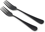 24-Piece Stainless Steel Flatware Set, Matte Black Finish, Service for 4