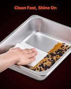 VEVOR Chafing Dish Buffet Set, 8 Qt 4 Pack, Stainless Steel Chafer with 2 Full Size and 4 Half Size Pans, Rectangle Catering Warmer Server with Lid Water Pan Stand, for Weddings Parties Banquets, Gold