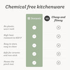 Starpack 'Stir & Serve' Silicone Cooking Utensils Set (5 Pcs) - Kitchen Utensils Set Heat Resistant to 600°F - Kitchen Utensils for Nonstick Cookware - Silicone Utensil Set for Mixing & Cooking