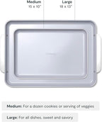 Caraway Non-Stick Ceramic Baking Sheet Duo - Naturally Slick Ceramic Coating - Non-Toxic, PTFE & PFOA Free - 18 x 13" Large & 15 x 10" Medium - Gray