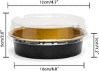 Beasea 20 Pack Cheesecake Pan with Lids, 8 Oz 4 Inch Round Foil Tart Tins Muffin Container with Lids Mini Pie Pans Mini Cake Pan Disposable Tart Pans For Pizza Pie Tart Quiche