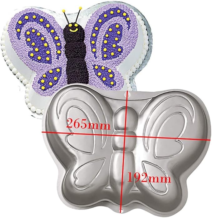 Butterfly Shaped Birthday Cake Pan Mould Aluminum 3D Animal DIY Cake Baking Pan for Birthday, Anniversary, Party, Christmas