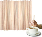 1000 Pack Birch Wood Coffee Stirrers, 7.5 Inch Sturdy Coffee Stir Sticks, Smooth Round Ends, Splinter-Free Disposable Stir Sticks for Coffee, Cocktails, Office, Home Use