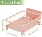 Pink Dish Drying Rack - Space-Saving Dish Rack,Dish Racks for Kitchen Counter with Drainboard, Birthday Christmas Day Mothers Day Thanksgiving Gifts for Mom Grandma Wife Kitchen Enthusiasts