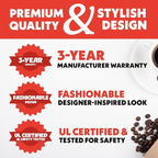 Gourmia 10-Cup Grind & Brew Coffee Maker – Built-in Adjustable Grinder, Programmable Digital Timer, 3 Brew Strengths, 4-Hour Keep-Warm, Auto Shut-Off, Pause & Serve, Glass Carafe, Stainless Steel