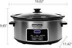 HOMECOOKIN 7-Quart Programmable Slow Cooker with Keep Warm Setting, Digital Timer - Perfect Kitchen Small Appliance for Family Dinners - Large Enough to Serve 8+ People
