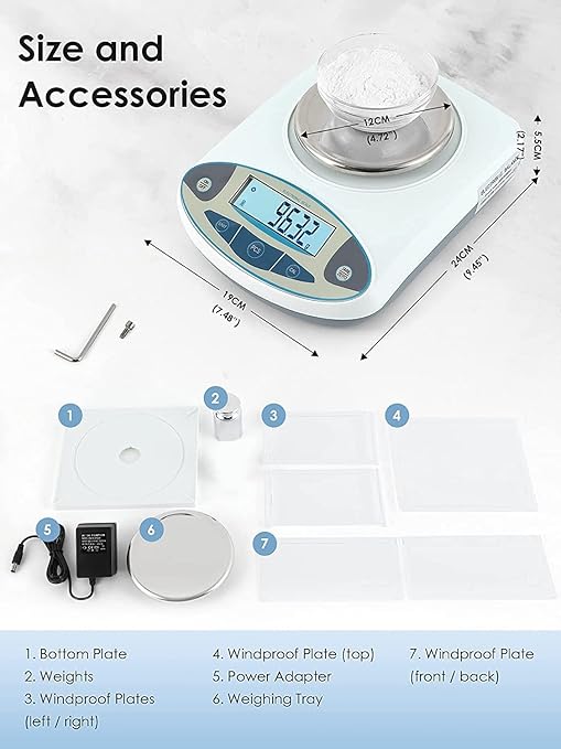 CGOLDENWALL Precision Lab Scale 3000g X 0.01g Digital Analytical Balance Laboratory Balance Jewelry Scale Scientific Scale 0.01g Accuracy 110V (3000g, 0.01g)