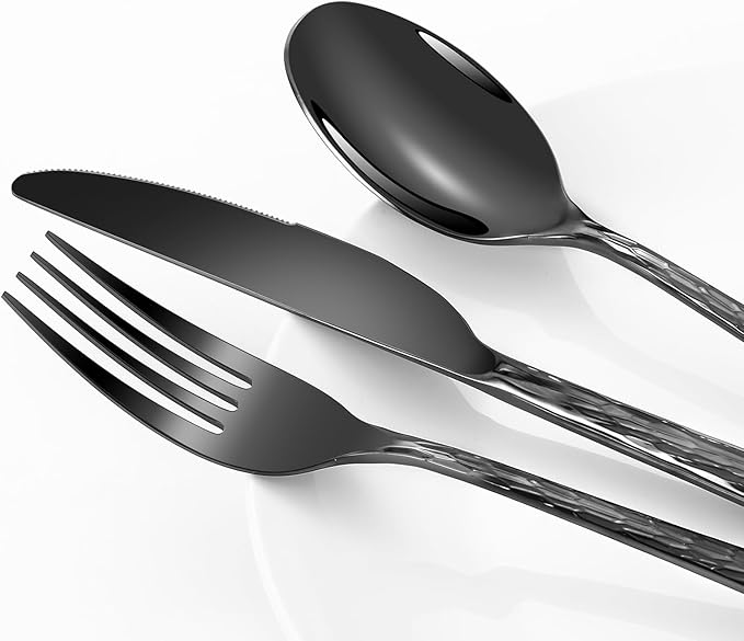 Silverware Set, 18/10 Stainless Steel 40 Piece Flatware Set for 8, Utensil Sets DishwasherSafe, Rust-Resistant, Modern Cutlery Set for Home, Wedding, Restaurant