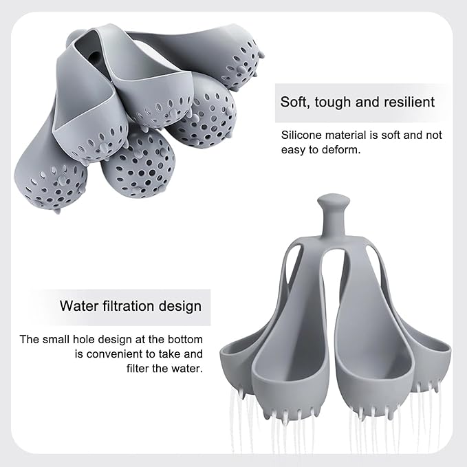 Silicone Egg Boiler Rack, Holds 6 Eggs, Egg Poacher Brackets, Egg Cooker for Home Breakfast Soft or Hard Boiled Eggs Making