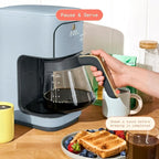 Beautiful 12-Cup Programmable Coffee Maker with Touch-Activated Display, Auto Brew Timer, Reusable Filter & Large Glass Carafe (Cornflower Blue)