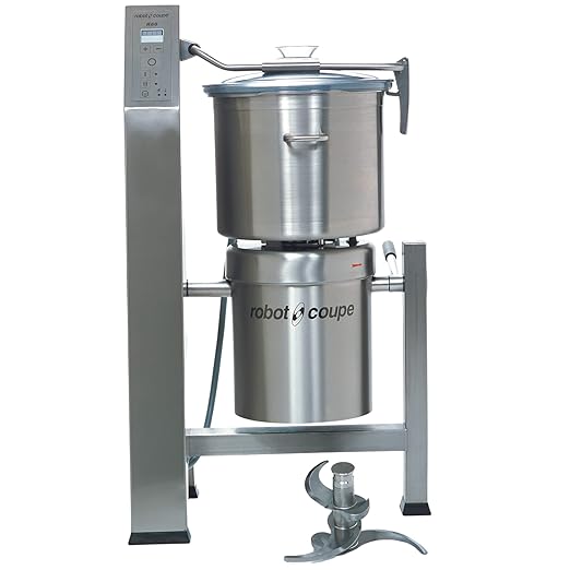 Robot Coupe R60T 2-Speed Vertical Cutter Mixer Food Processor with 63-Quart Stainless Tilt Cutter Bowl, Grey
