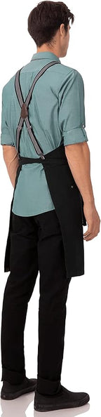 Chef Works Unisex Berkeley Bib Apron, Jet Black, One Size