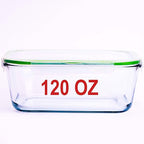 120 oz Large Glass Food Storage Containers with Airtight Lids 3.5 L Family Size Extra Large Bakeware Marinating Lock Baking Dish Container Glass Bowls Rectangle