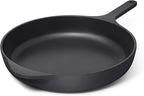 Caraway Cast Iron Skillet - 12” Enameled Cast Iron Pan With 3 Layer Enamel Coating - No Seasoning Required - Compatible With All Stovetops - Free From Forever Chemicals - Charcoal