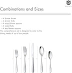 Silverware Set for 4 – 18/10 Stainless Steel Flatware, Mirror Finish, Dishwasher Safe, Heavy-Duty, Rust Resistant, Elegant Cutlery (20-Piece Set, Fidenza)