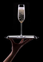 Champagne Glasses | Made in Europe | Set of 4 | Sheer Rim | 7 Fl. Oz. | 100% Lead-Free Crystal | Clear Sparkling Champagne Flutes | Perfect for Special Occasions | Gift Idea