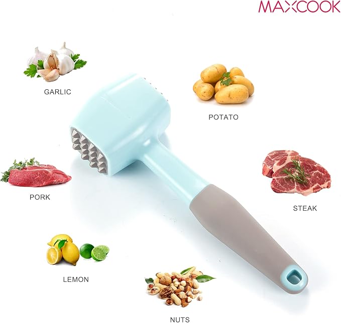 Meat Tenderizer Hammer Mallet With Comfort Grip Rubber Handle, Dual-Sided Meat Pounder For Tenderizing Steak, Beef, Chicken, Lamb, Vegetable, Minced Meat And Hard Candy, Easy To Clean