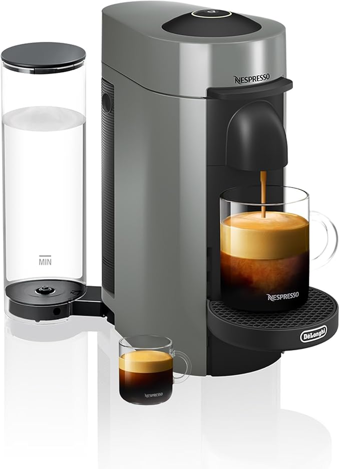 De'Longhi Nespresso Vertuo Plus Coffee and Espresso Maker by De'Longhi, Grey