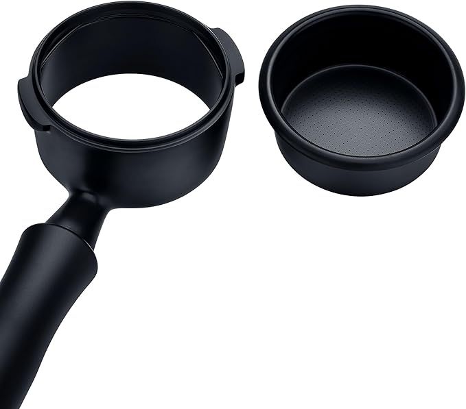 Normcore 58mm Bottomless Portafilter For Gaggia, Titanium PVD Coating Naked Portafilter Group Head with Black Anodized Aluminum Handle, Fits Gaggia Classic Espresso Machines