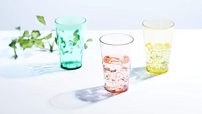 SCANDINOVIA - 19oz Unbreakable Premium Drinking Glasses Set of 6 - Super Grade Acrylic Plastic - Perfect for Gifts - Dishwasher Safe - Stackable - Drinkware Cups Reusable Water Tumbler