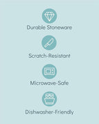 Stoneware Dinnerware Set for 8 People HYGGE 24-Piece - Elegant Scandi Design - Premium Dish Set - Bowl and Plate Set - Tableware for 8 People in a Ribbed Design - Pure Living in Light Brown