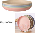 Wheat Straw Plates Lightweight Unbreakable Dinner Dishes Plates Set Dishwasher & Microwave Safe (Extra Large 4 Pack 10')