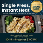 Hot Bento PLUS Self Heated Lunch Box and Food Warmer Removeable Battery Powered, Portable, Cordless, Hot Meals for Office, Travel, Jobsite, Picnics, Outdoor Recreation, Kitchen Meal Prep (Ruby)