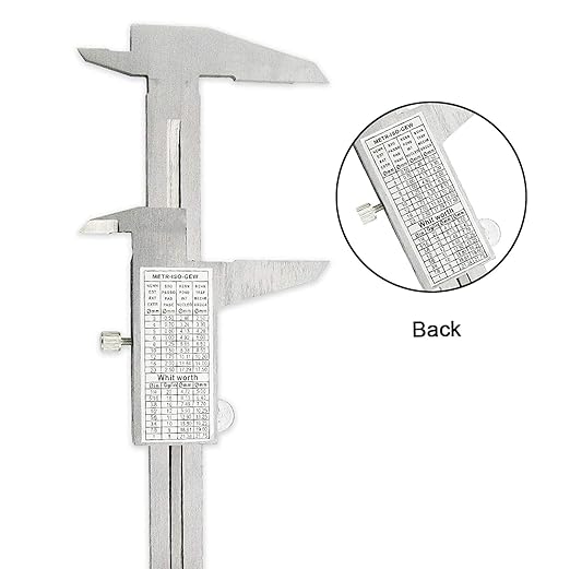 Vernier Caliper, 0-6inch/0-150mm Manual Micrometer, Stainless Steel Caliper,0.02mm/0.001" High Precision, Durable Slide Caliper Measuring Tool