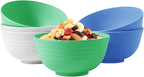 PYRMONT Wheat Straw Cereal Bowls Set, 6 Unbreakable 26 OZ Reusable Plastic Bowls for Kitchen, Dishwasher & Microwave Safe, Serving Soup, Salad, Oatmeal, Ramen, Noodles, Camping