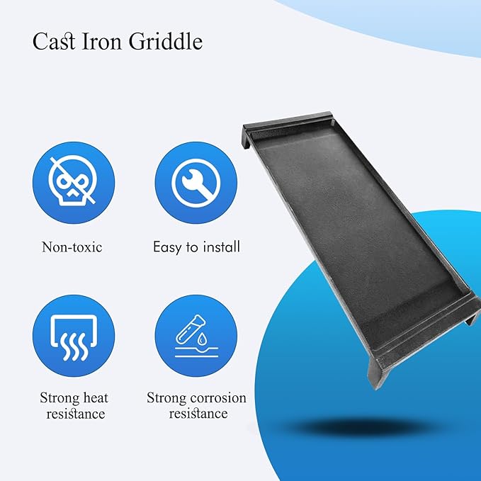 Shengyongh CC24738 Cast Iron Griddle For ge Stove 4322558 AP5986291 PS11725207 Compatible For ge Appliance